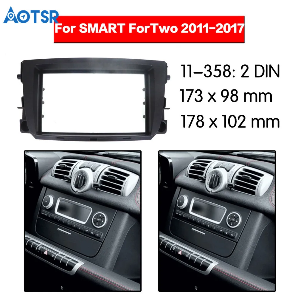 Автомобильный радиоприемник 2 Din комплект мультимедийной рамы для SMART ForTwo 2011 2017