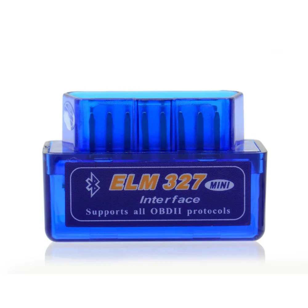 Новейший ELM327 OBD2 Bluetooth V2.1 интерфейс работает на Android Torque Elm 327 Bluetooth OBD2/OBD II автомобильный диагностический сканер - Цвет: Blue