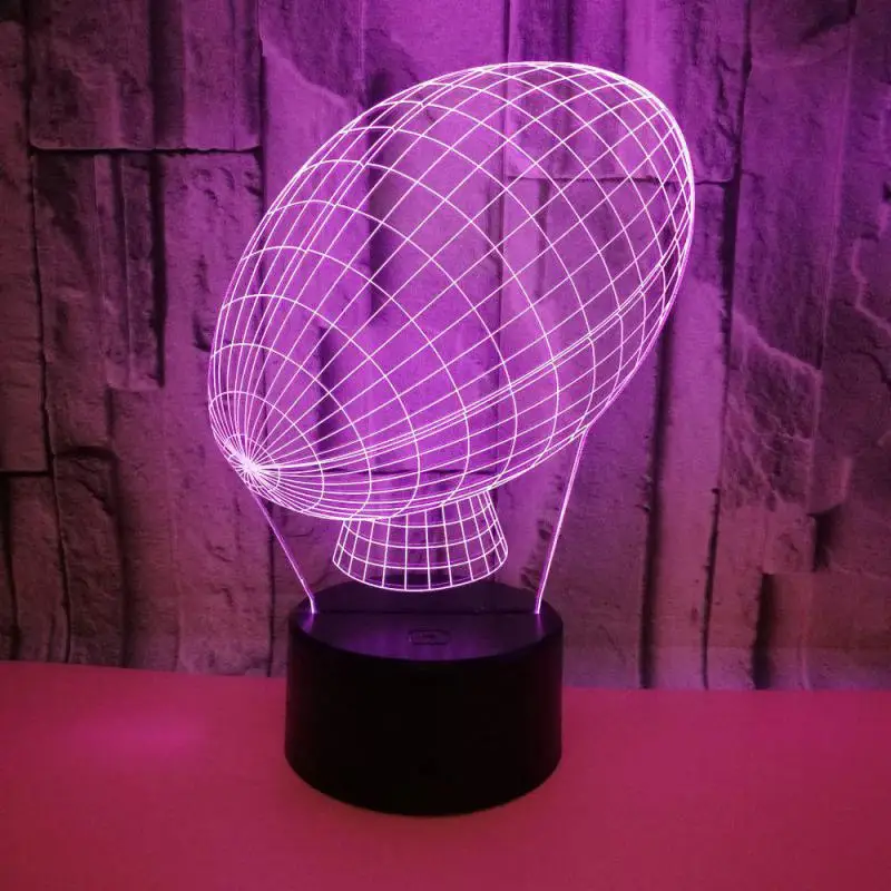 Новинка 3d лампа для регби дистанционный сенсорный выключатель цветная сенсорная