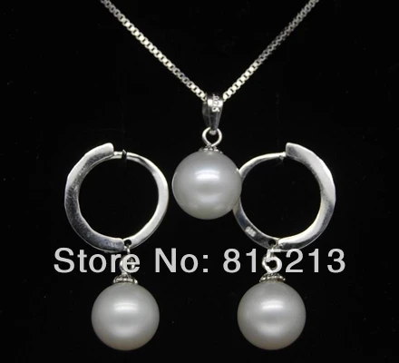 

ddh00871 8-9mm AAA+ white pearl jewelry set (necklace chain with earring )