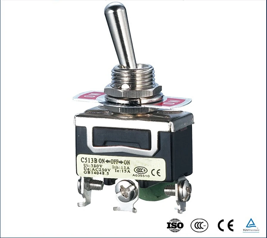 20 Pieces C5R13B Spring return type 15A 250VAC 3 way ON OFF ON