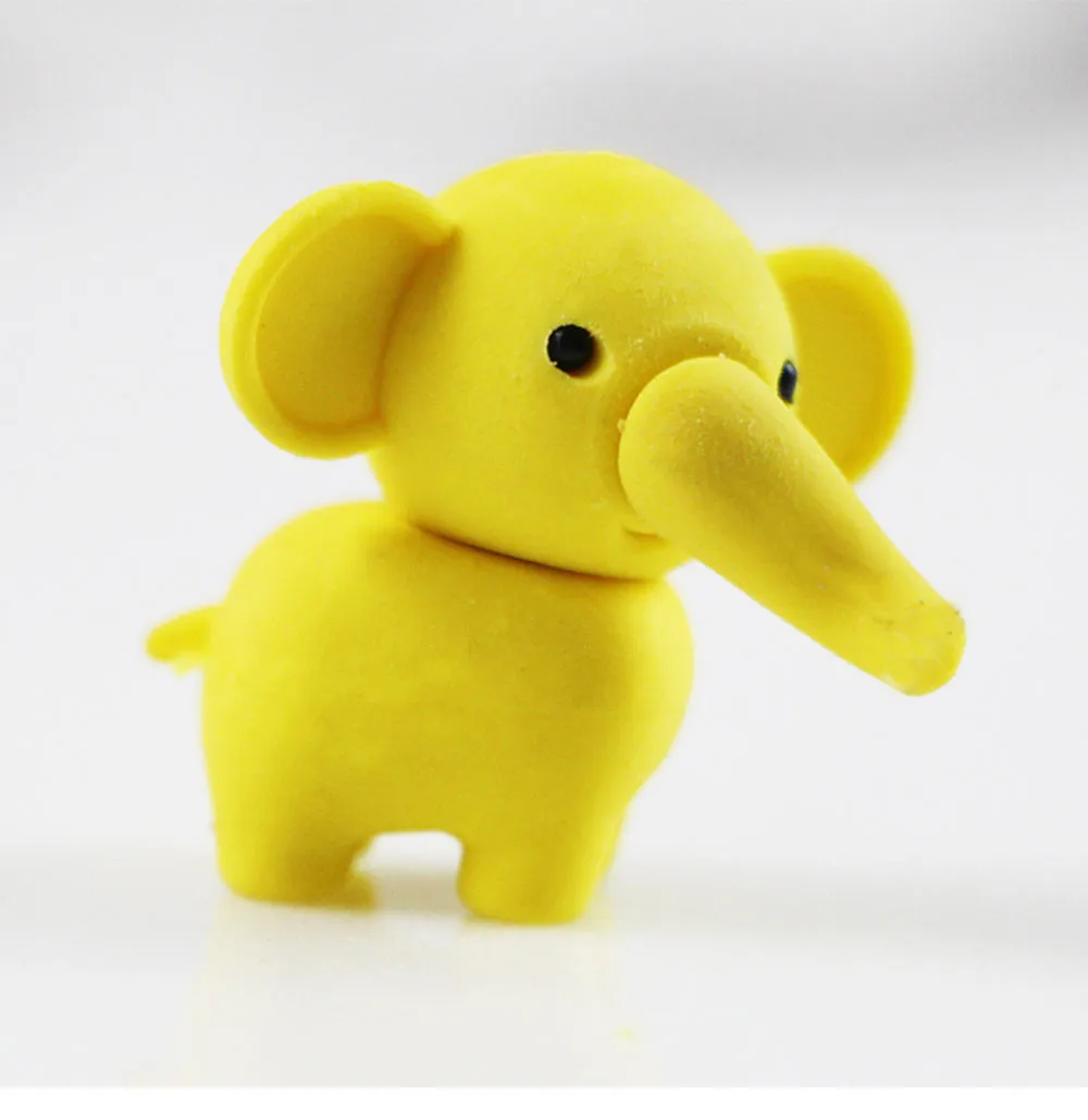 2 шт./лот милый мультяшный слон моделирование ластик кавайные канцелярские школьные офисные принадлежности коррекции поставки детская игрушка подарок