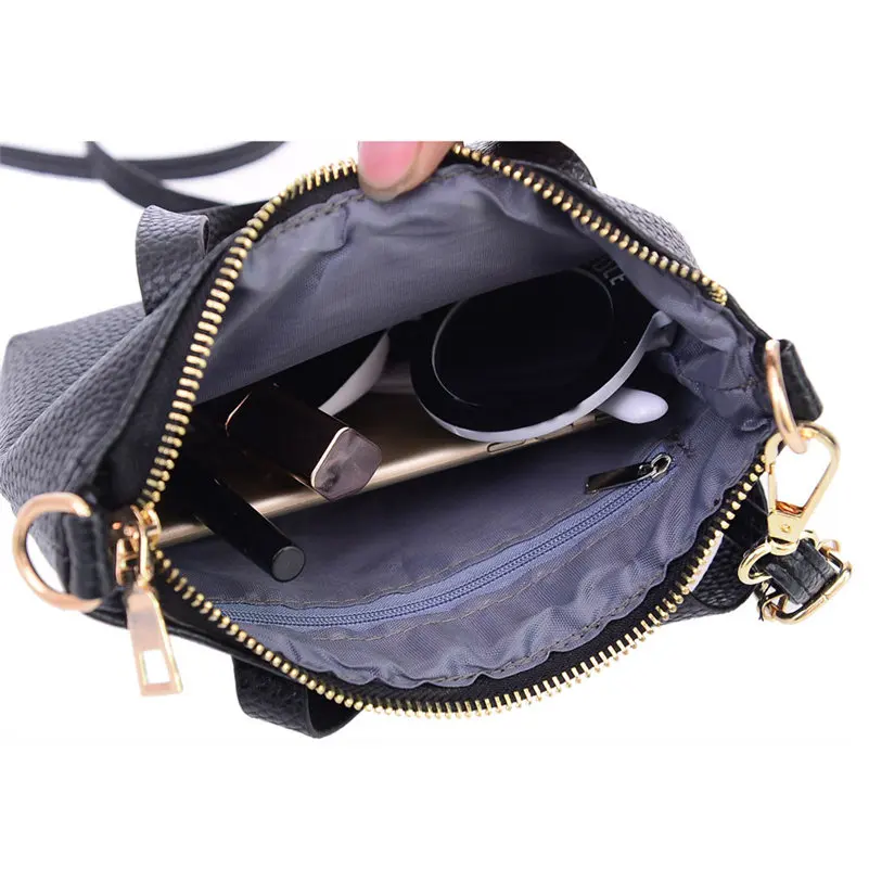 2016 Women Bag Solid Leather Women Messenger Shoulder Zipper Bags Luxury Handbags bag Ladies New designer Bolsa Feminina #8649