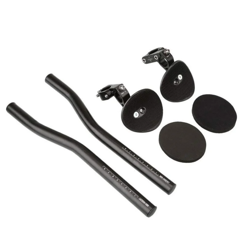 Road Bike Handle Bar Rest Handlebar Aluminum Alloy Bicycle Black Split