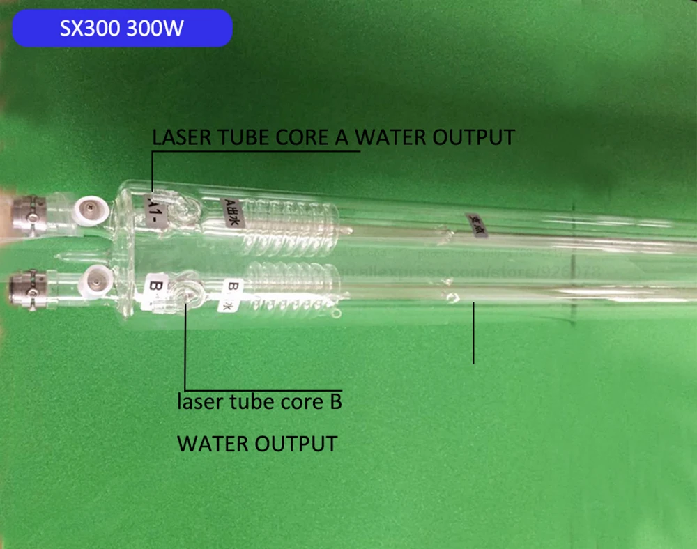 WaveTopSign CO2 лазерная трубка SX300 300 Вт 2 ядра длина 1800 мм Диаметр мм использовать для лазерной гравировальная и режущая машина