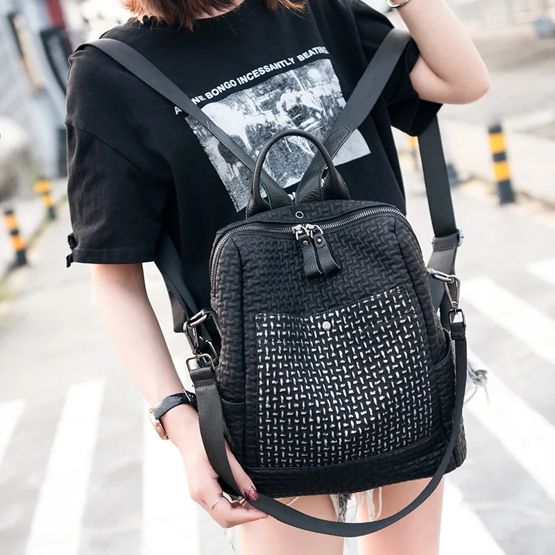 

2018 Travel Backpack Soft Leather Female Bag New Fashion Mochila Feminina School Bag Small Backpack Shoulder Retro Sac A Dos