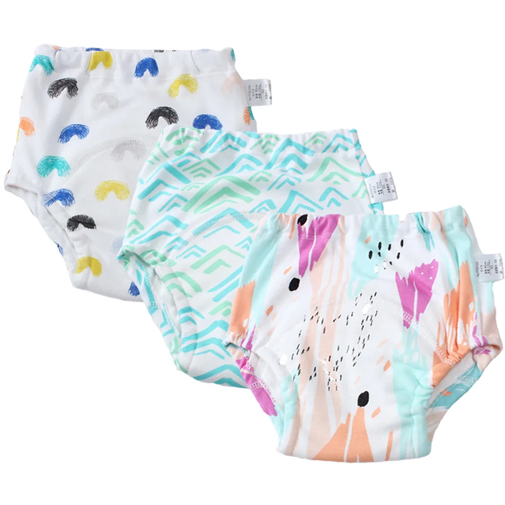 

Baby Infant Toddler Waterproof Training Pants Cotton Changing Nappy Cloth Diaper Panties Reusable Washable 4 Layers Multi-colors