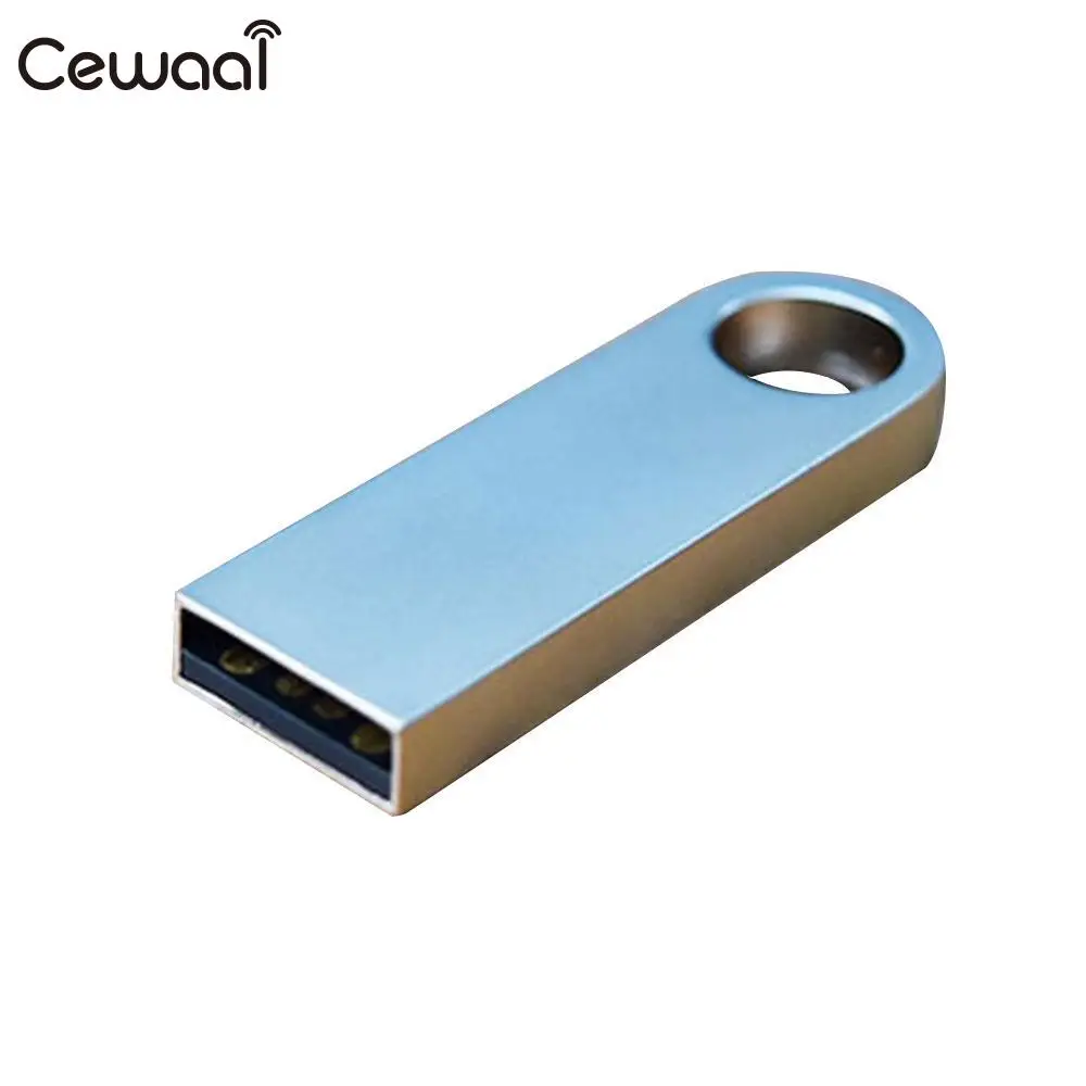 Cewaal Водонепроницаемый USB диск 8 ГБ 16 ГБ 32 ГБ брелок ручка Внешние запоминающие устройства Металл Серебро высокое качество