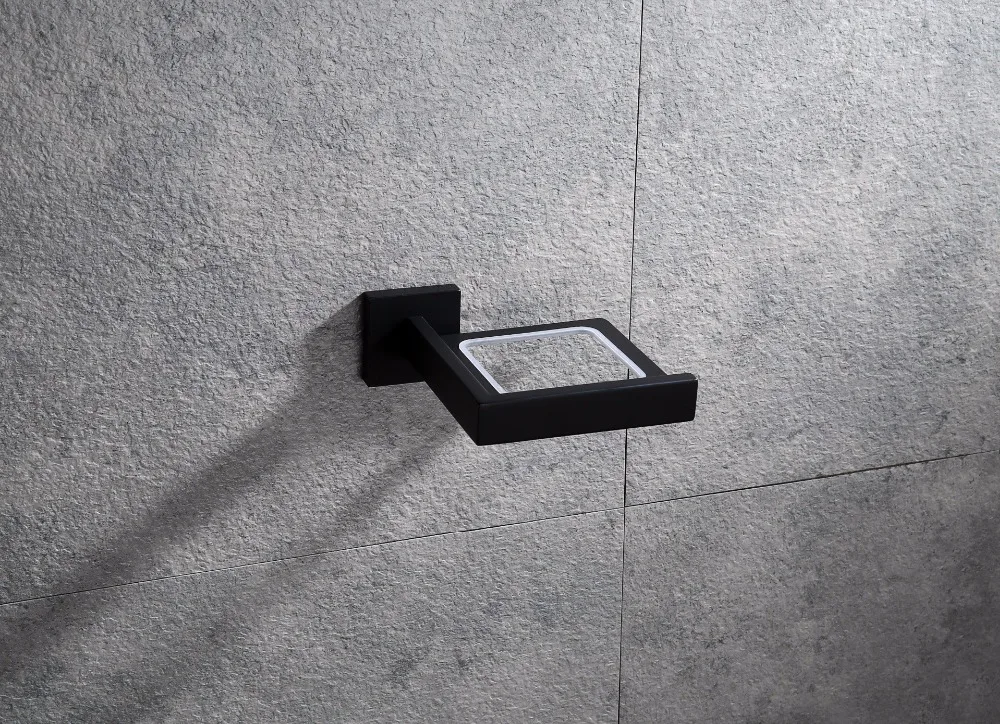 Новый стиль Chrome/черный Цвет Ванная комната Нержавеющая сталь Ванная комната держатель для туалетной щетки настенный Ванная комната