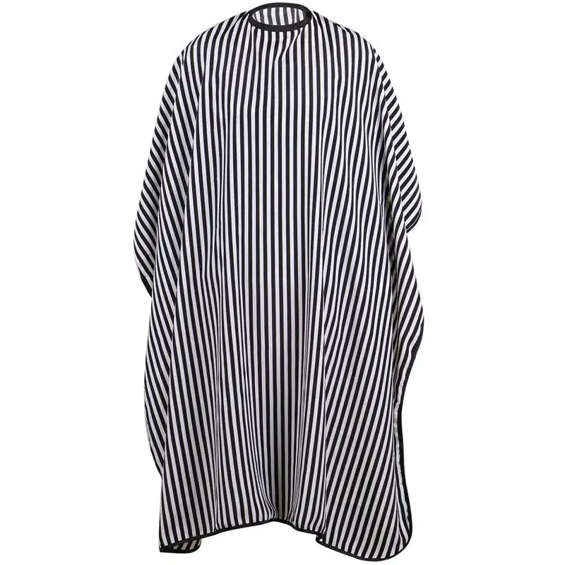 

Monochrome Black and White Integral Protection Blouse for Hairdressers Size Adjustable Water Resistant Salon Hair Styling