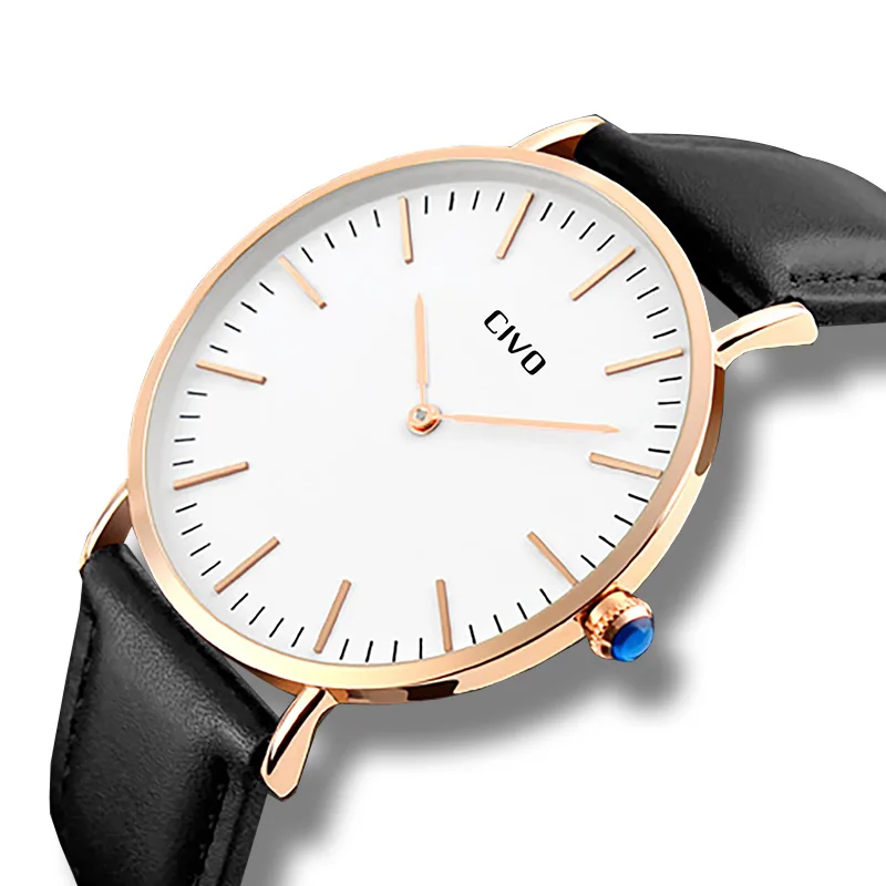 

CIVO Simple Design Watches Ultra Thin Wristwatches For Men Waterproof Analogue Casual Quartz Wrist Watch Male Horloges Mannen