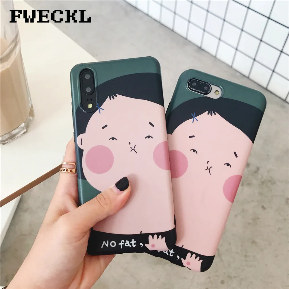 

High quaity Matte Soft IMD Silicon Back Case For Huawei Mate 10 P20 Pro Nova 2S Honor 9 10 Lovely Cartoon Korea Girl Phone Case