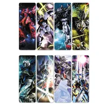 8 шт Аниме Гундам марки книг водонепроницаемый прозрачный ПВХ пластиковая Закладка красивый подарок