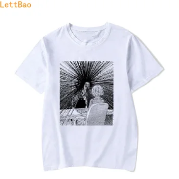 

Japanese Harajuku Streetwear Urban vogue Style 100% cotton Short Sleeve funny T Shirts Hip Hop Casual Anime Junji Ito Tshirt men