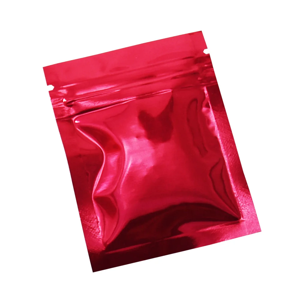 

Wholesale 6*8cm(2.4''x3.15'') Red Small Zip Lock Aluminum Foil Bags Reclosable Bean Coffee Tea Sample Storage Smell Proof Bags
