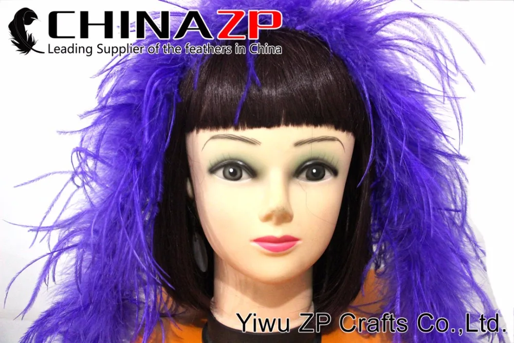 purple ostrich feathers boa (1)