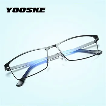 YOOSKE hommes d'affaires lunettes optiques cadre bleu lumière filtre ordinateur lunettes Anti-rayonnement lunettes montures de lunettes