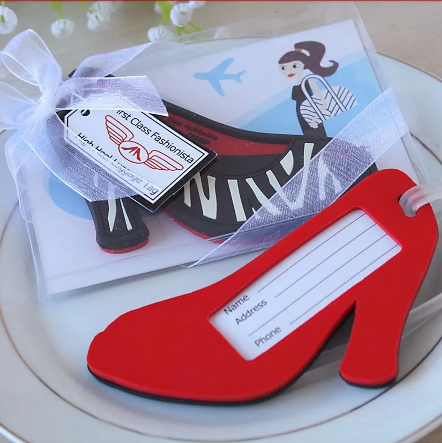 High Heel shoe Luggage Tag novelty wedding favors bridal shower gifts