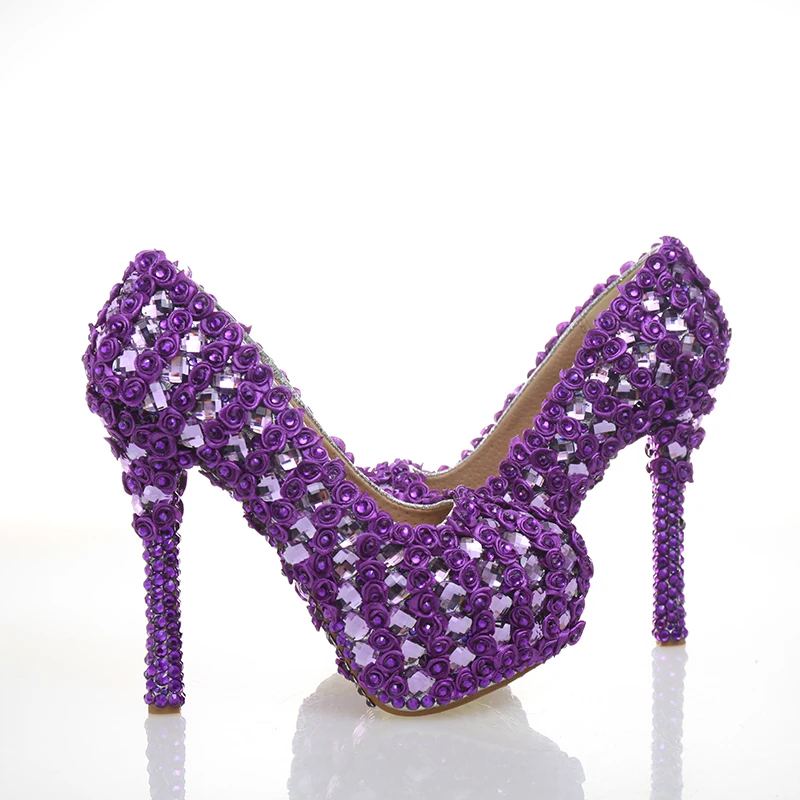 Великолепные пурпурные туфли на каблуке большого размера 11 с прозрачной платформой свадебная женская обувь свадебные туфли на каблуке высотой 12 5 см туфли для выпускного вечера