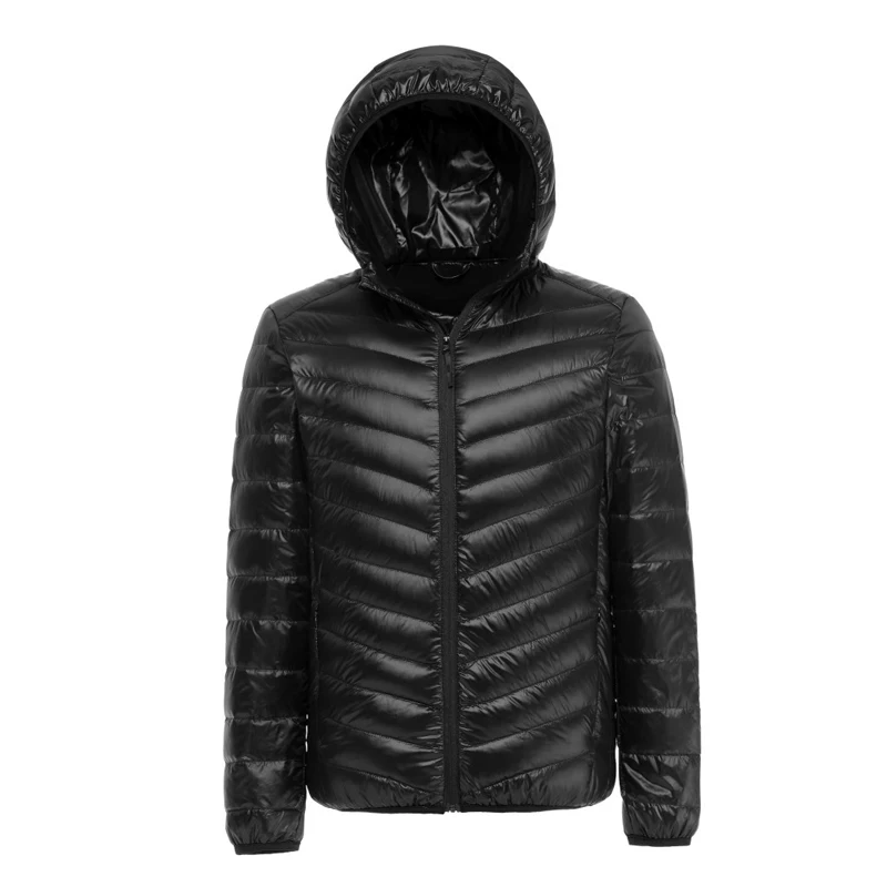 Coat Male Large Size 90% Ultra Light Jacket Men Lightweigh Warm Coat Hooded Feather Parka