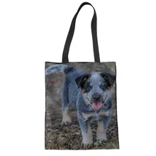 Сумка с изображением австралийской овчарки, вместительная сумка для влюбленных собак, Женская ткань Mochila, пляжная сумка для покупок, дорожная сумка, большая сумка для мужчин и девочек