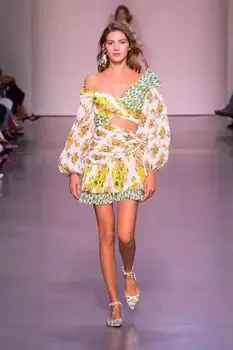 

Strapless Off The Shoulder NewStyle fashion Show sexy women Lantern Sleeve Mini Dress celebrity body con party dresses wholesale