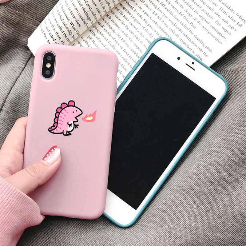 Чехол для телефона LACK с милым мультяшным парой огненным драконом iphone 8 Plus 6 6S 7 X