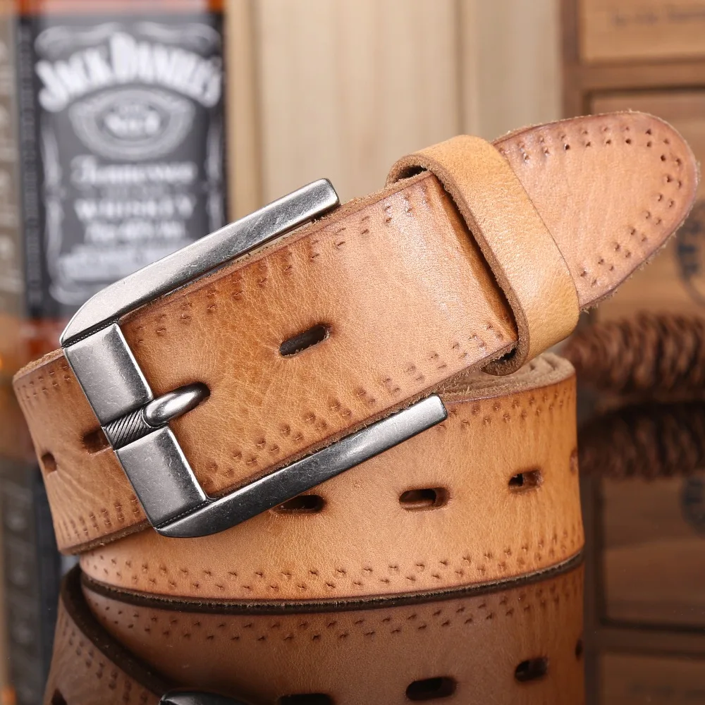 2017 new arrival Mens Belts luxury Woman Full Grain Genuine Leather Top Quality cowboy Strap Fashion