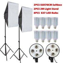 ASHANKS Led Soft box with Light Stand Softbox Set for Photo Studio Photography Lighting Box for DSLR Fotografia E27 Blubs Lamps