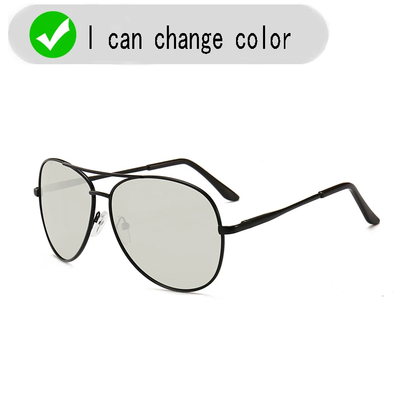 

2018 Men New Driving Photochromic Sunglasses Men Polarized Chameleon Discoloration Sun glasses for men fishing sunglasses UV400