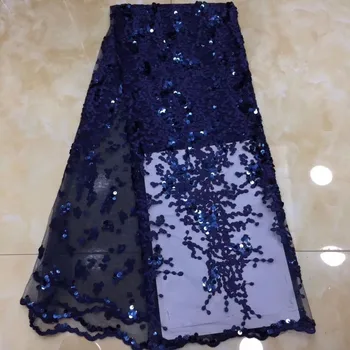 

Sequins Lace Fabric High Quality French Lace Fabric Embroidery African Party Lace Fabric 5yards For Nigerian Lace