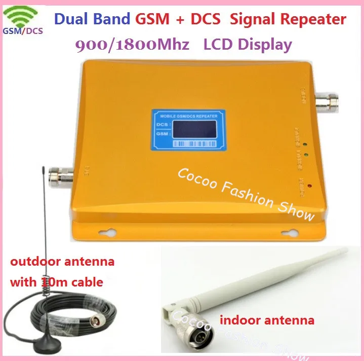 

LCD Display ! GSM 900mhz DCS 1800mhz Dual Band Mobile Signal Repeater 2G 4G Cellular Signal Booster GSM 4G Cell Phone Amplifier