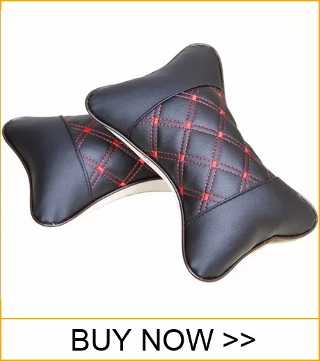 02 Universal 4Colors High Quality Leather Car Pillow Neck Headrest Supplies Vehicle Auto Seat Covers Headrest Interior Accessories
