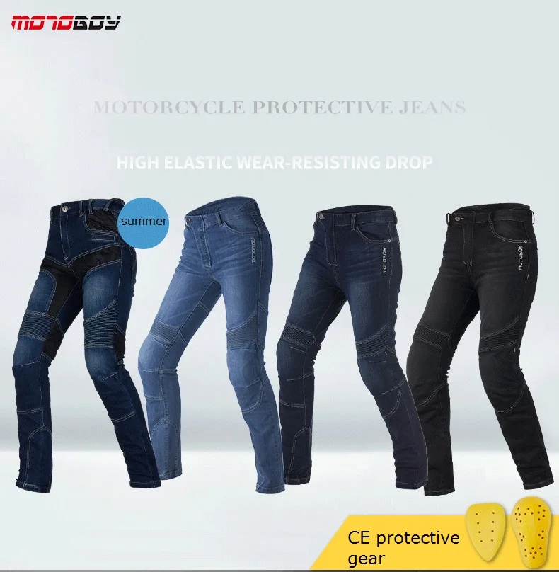 Jeans da Motocicleta dos Homens Engrenagem de Proteção Calças de Segurança Motoboy Moto Corrida Jeans Mountain Buggy Atv Locomotiva Calças 3 Cheap Calças