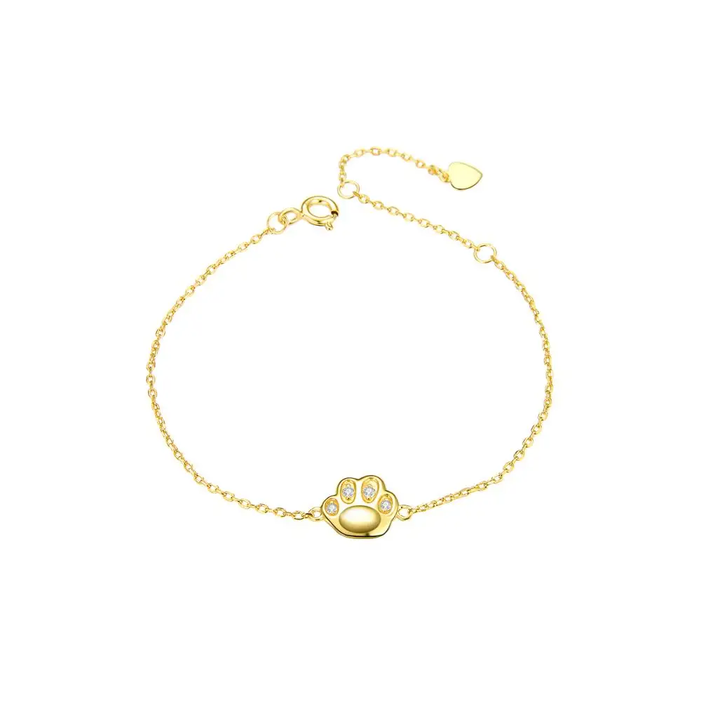 

Singreal Cute Animal Claw Bracelet S925 Sterling Silver CZ Dog Cat Paw Print Bracelets for Women Jewelry Anniversary Gift 2019
