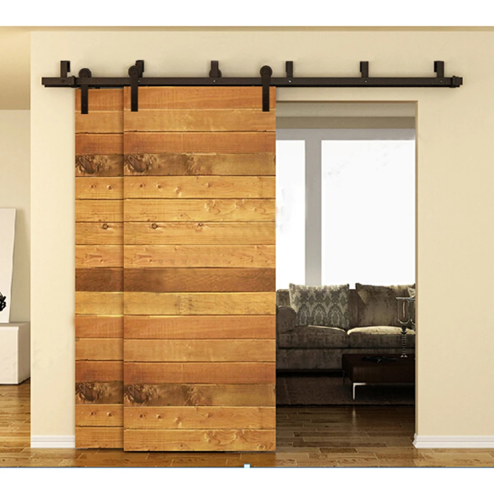 

10FT/12FT/13FT/15FT/16FT Roller Design System Door Hardware Wood Barn Hanging Wheel Sliding Track