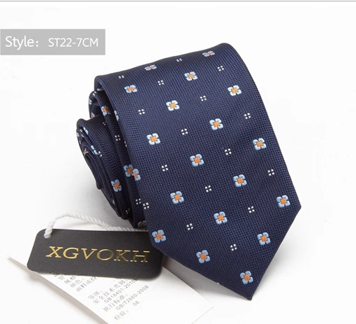 Мужской галстук 7 см, обтягивающие Галстуки, мужские новые модные галстуки в горошек, жаккардовые галстуки Corbatas Gravata, тонкий галстук, деловые мужские галстуки для свадебного платья - Цвет: ST22