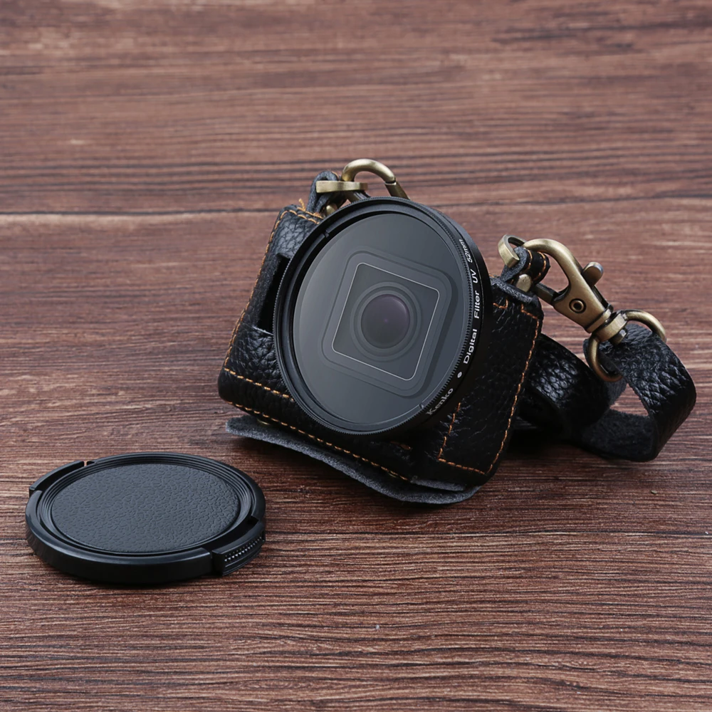 

Clip-On Protective Leather Case for GoPro Hero 7 6 5 Action Camera With 52mm UV Filter Lens Cover For Go Pro 6 7 Accessory