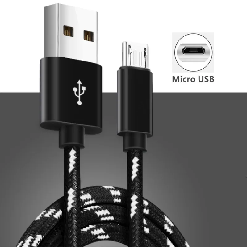 2 м 3 м Micro USB кабель для зарядки Microusb длинный кабель для зарядного устройства Android шнур для Samsung Galaxy J3, J5, J7 года S7 Edge lenovo zte