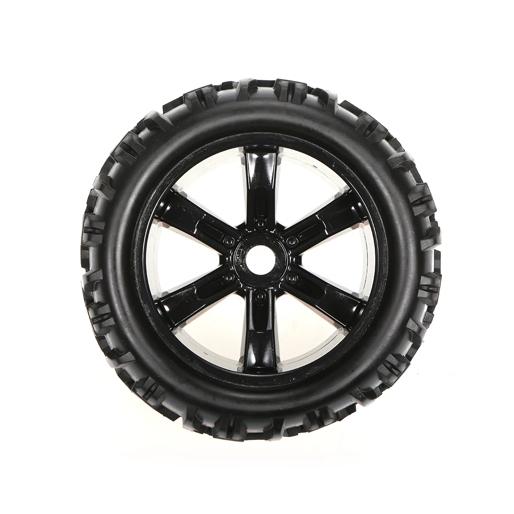 2pcs 3.6 Inch 150mm Rubber RC Tires 18 RC Car Wheel Rim & Tire Wheel for 18 Traxxas HSP HPI E-MAXX Savage Flux ZD Racing Car (2)