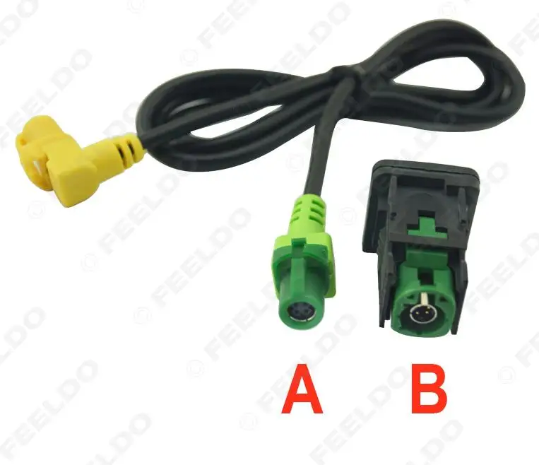 FEELDO автомобиль OEM RCD510 RNS315 USB кабель с переключателем для VW Golf MK5 MK6 VI 5 6 Jetta CC Tiguan Passat B6 подлокотник положение - Название цвета: AB