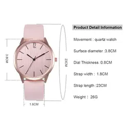 Kh079 Модные Простые Женские часы PU ремешок Кварцевые Красочные простые часы Новые простые дамские индивидуальные компактные женские часы