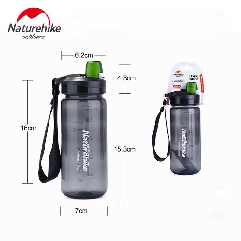 NatureHike NH61A060-B 500 мл не содержит БФА; напитки бутылка для воды чайник Велоспорт Кемпинг Туризм Бег спортивный тренажерный зал на свежем воздухе фитнес