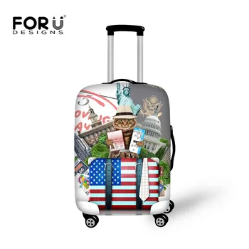 

FORUDESIGNS Suitcases Protective Cover 3D Animal Travel Cat Print Travel Accessories with Zipper for 18-30 inch Trunk Case Cover