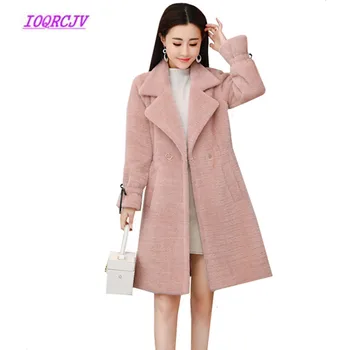

2018 New Winter Women's Cotton Coat High Quality Women's Coat Furry Coat Women Warm Coat Autumn Solid Color Overcoat B121