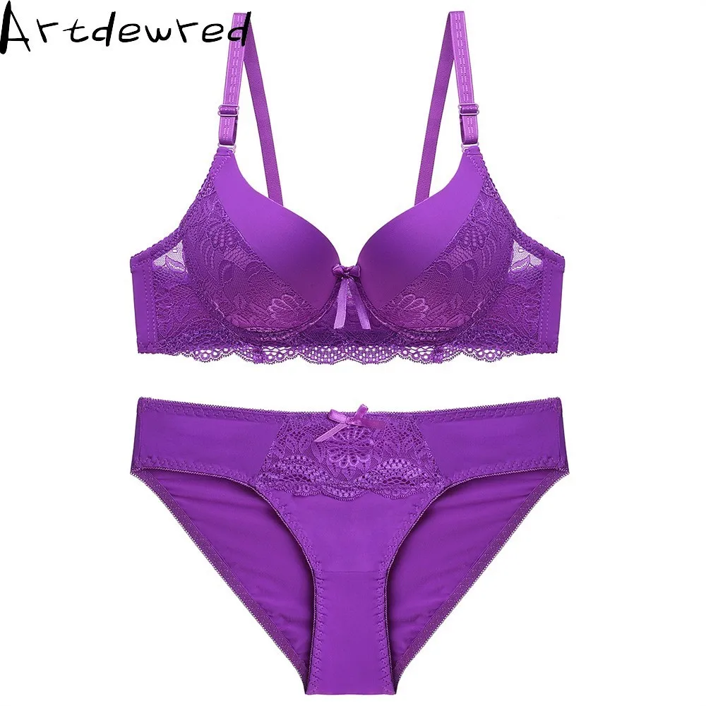 Sexy Lingerie Set Push Up brassiere 3/4 cup Women underwear New Bra and Panties Set Women Embroidery Breathable underwear sets sale