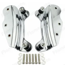 Chrome 4 Point Docking Hardware Kit Detachable For Harley Road King Electra Road Street Glide 2009-2013