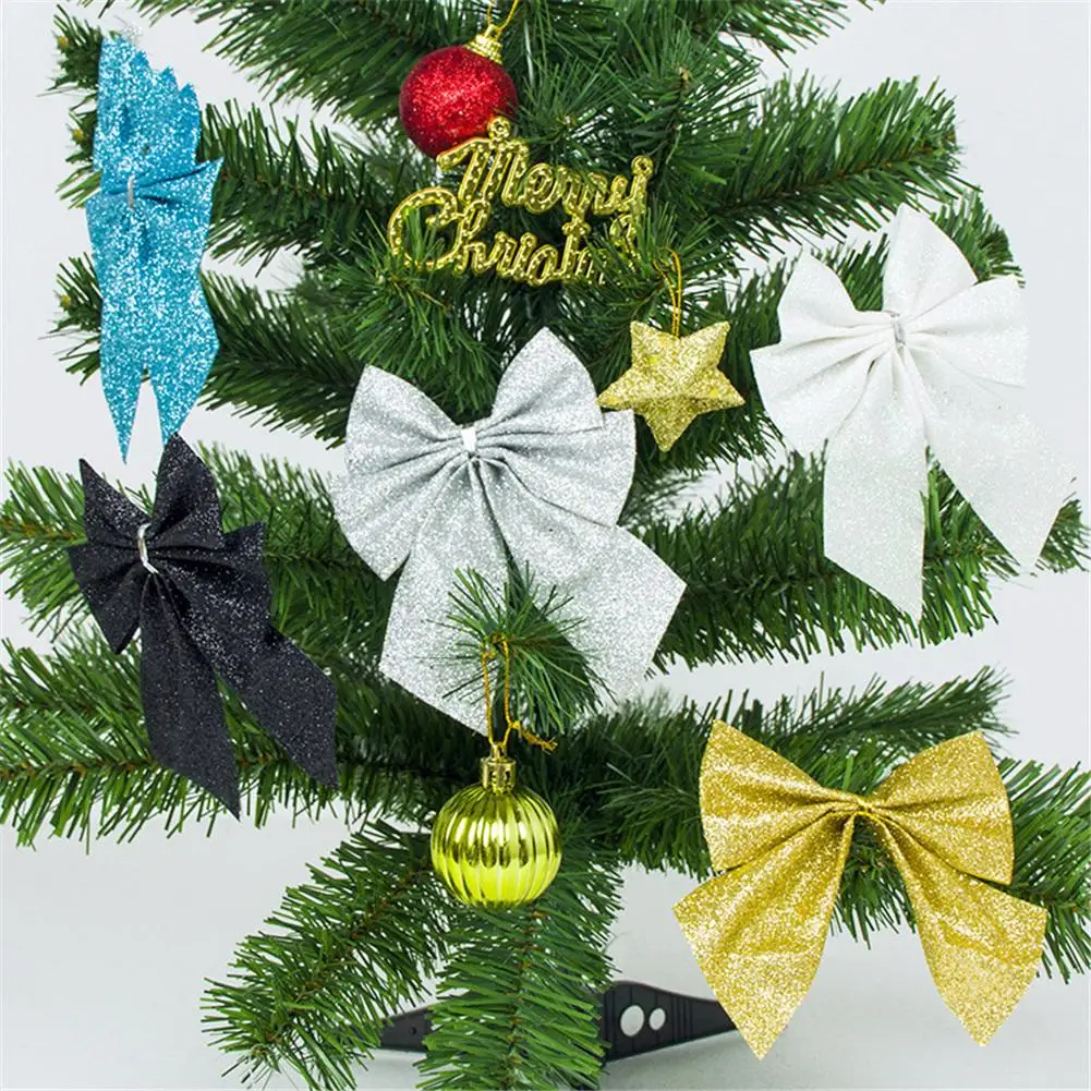 Bow Christmas Ornament Bow Christmas Tree Pendant Beautiful Festival Ornaments Multi color Optional