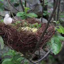 Ручная работа лоза коричневый моделирование Птичье гнездо для сада природы Ремесло Украшение