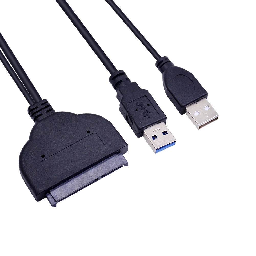 CHIPAL 5 Гбит/с USB 3 0 на SATA 22Pin кабель адаптер USB3.0 III конвертер с 2 Питание для &quotжесткий